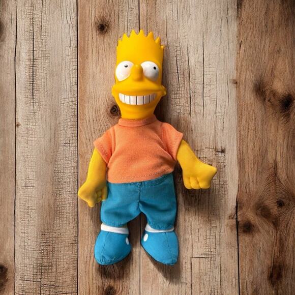 Vintage Bart Simpson 1990 Plush Doll Hard Head 8 inches. The Simpsons Doll - Picture 2 of 8